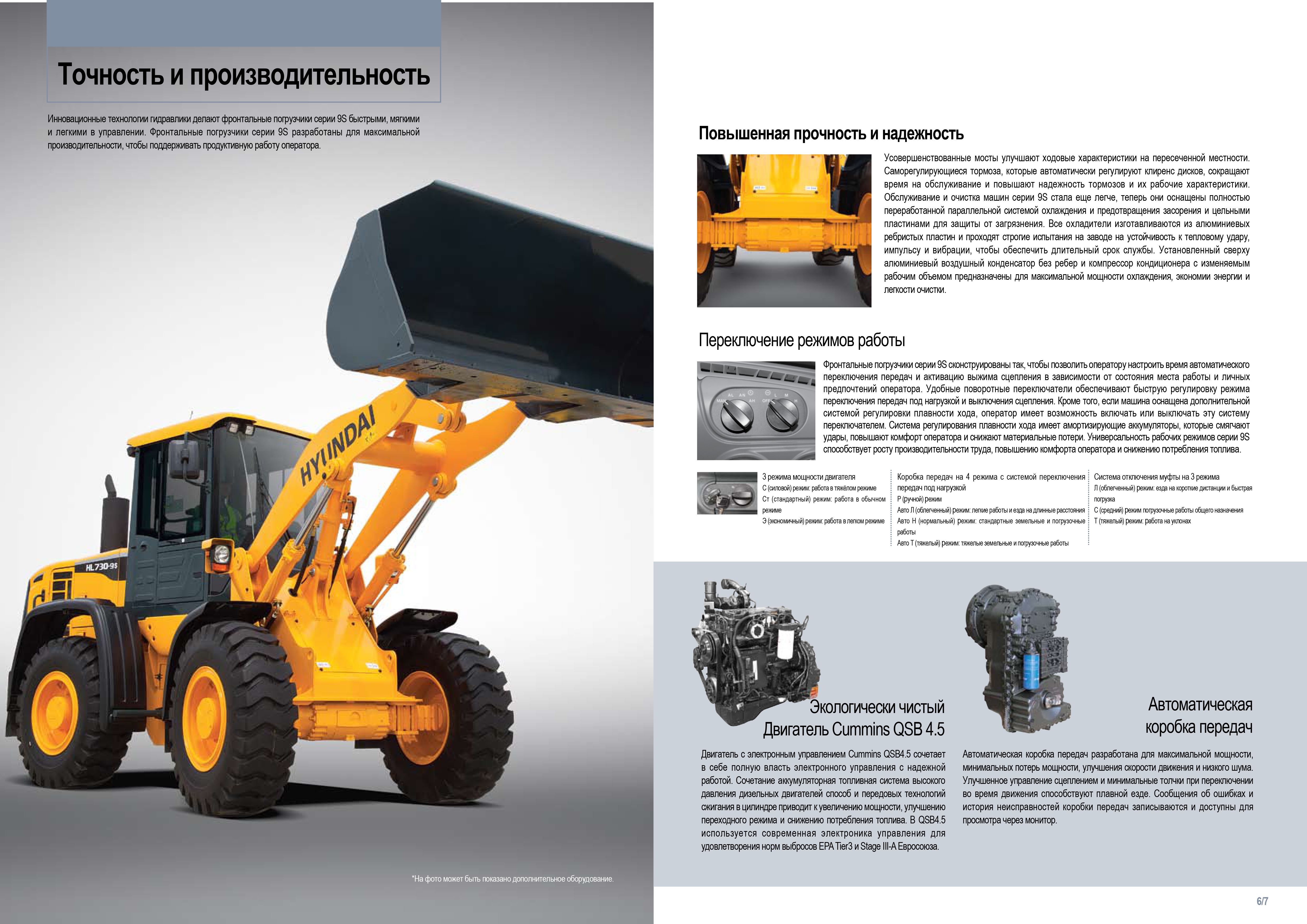 Двигатель, коробка погрузчика HYUNDAI HL730-9S